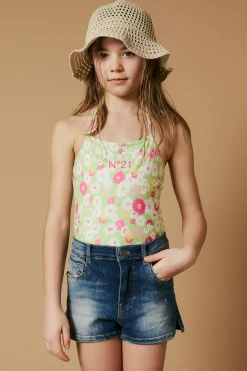Shorts>DIESEL Medium shorts with rips blue denim