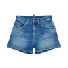 Shorts | Denim-Mania>DSQUARED2 Medium shorts with abrasions blue denim
