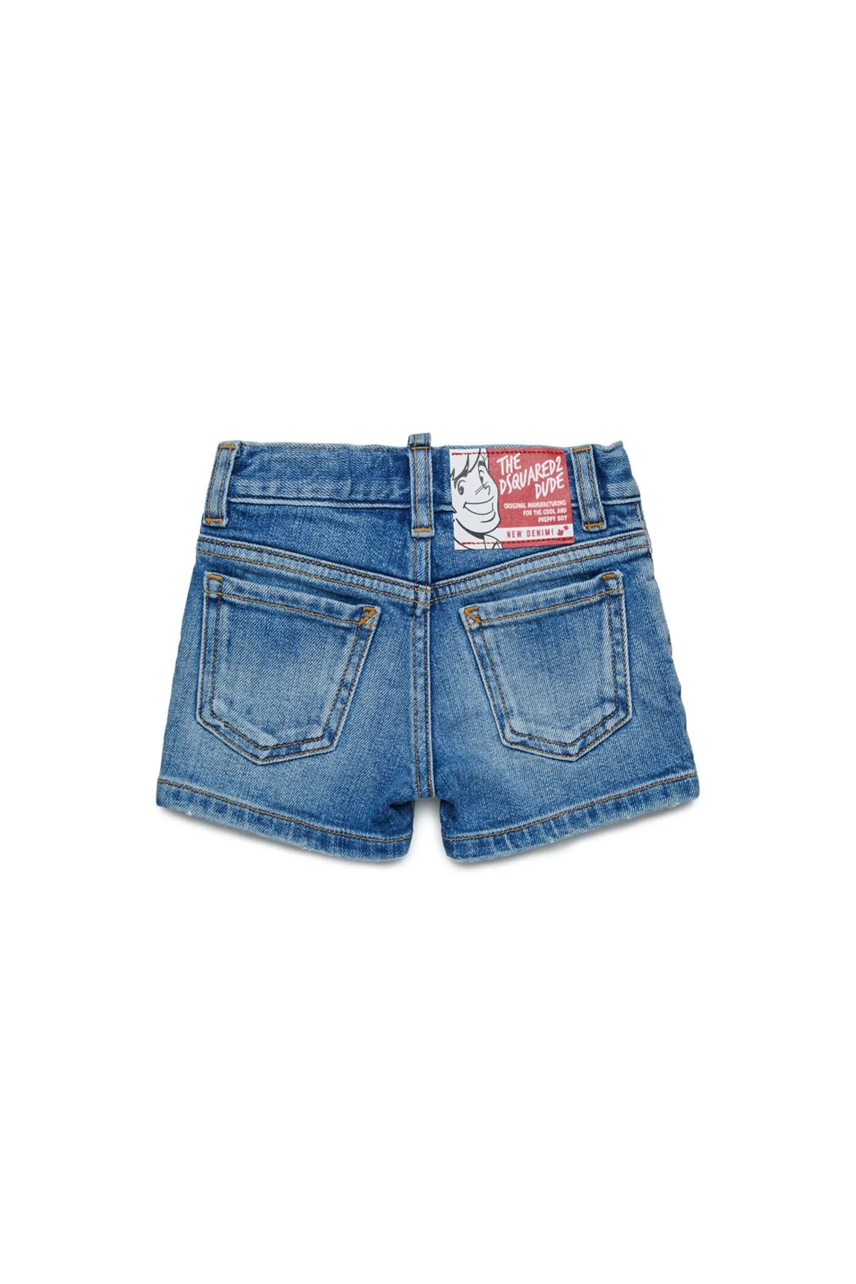 Denim-Mania | Denim-Mania>DSQUARED2 Medium shorts with abrasions blue denim