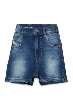 Shorts>DIESEL Medium shorts with rips blue denim