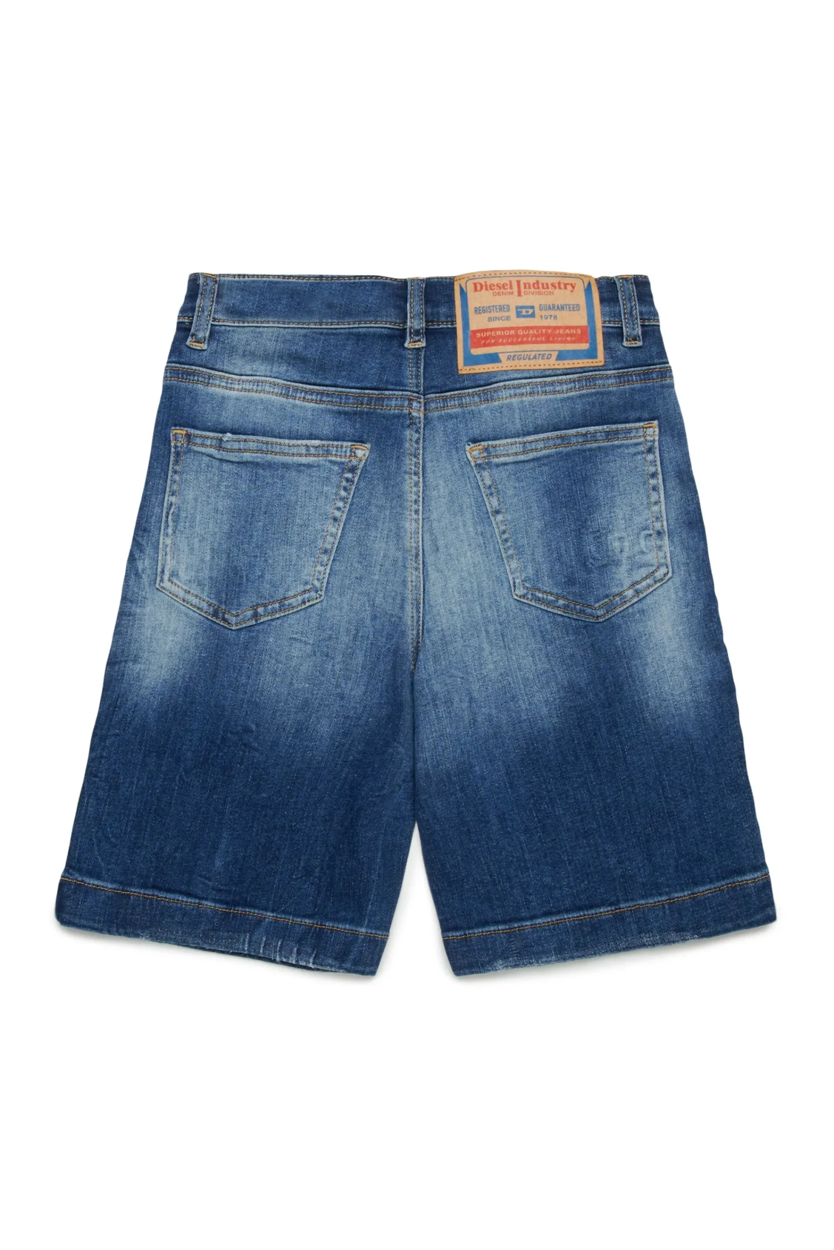Shorts>DIESEL Medium shorts with rips blue denim