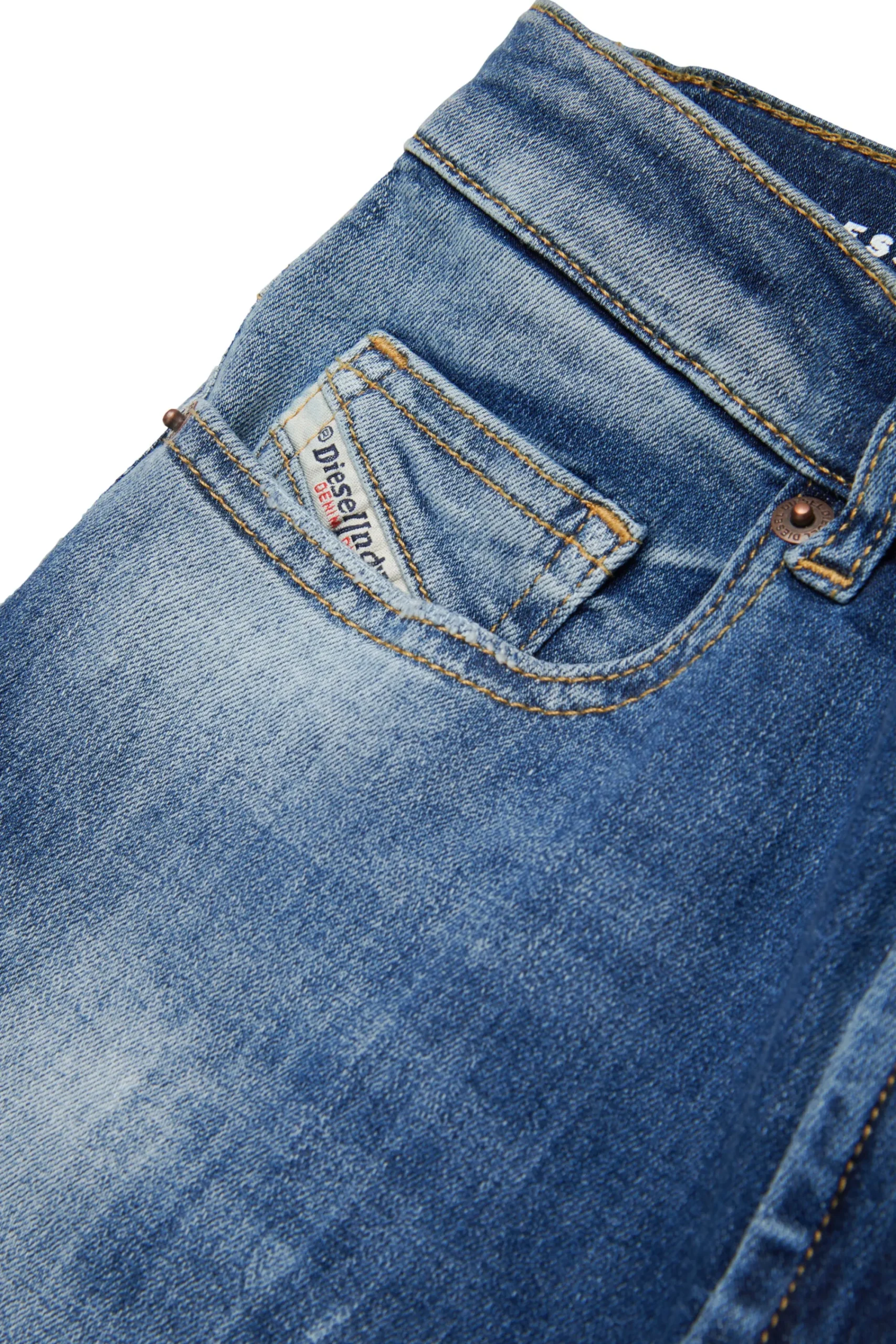 Shorts>DIESEL Medium shorts with rips blue denim