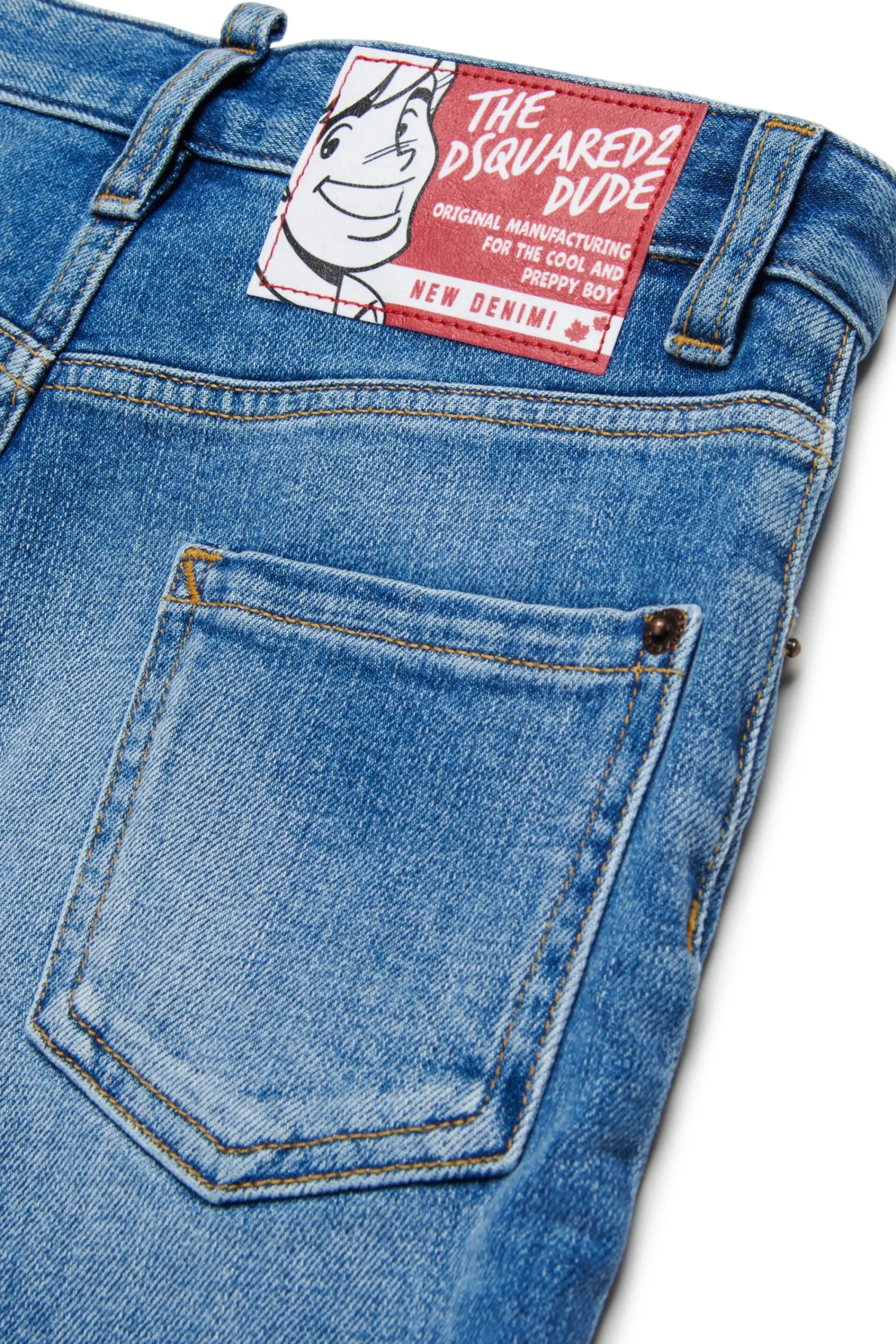 Denim-Mania | Denim-Mania>DSQUARED2 Medium shorts with abrasions blue denim