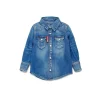 Shirts | Denim-Mania>DSQUARED2 Medium blue shaded denim shirt blue denim