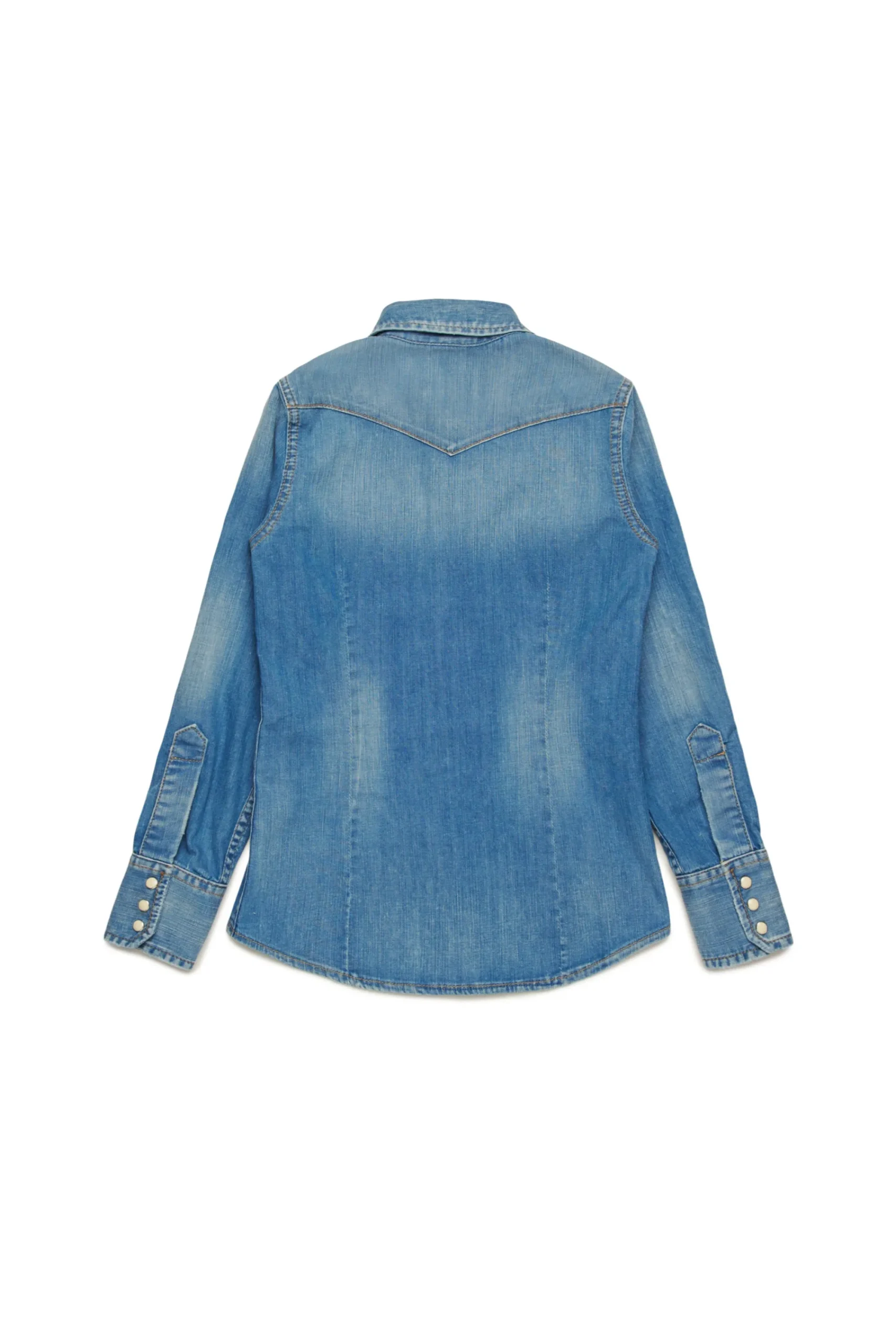Shirts | Shirts>DSQUARED2 Medium blue shaded denim shirt blue denim