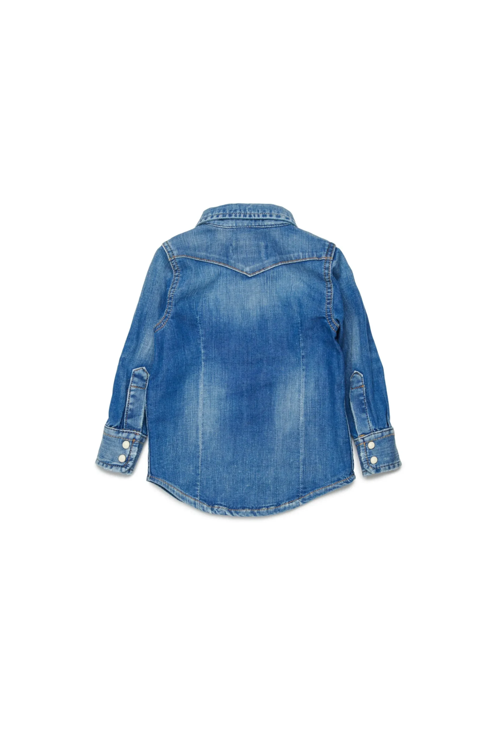 Shirts | Denim-Mania>DSQUARED2 Medium blue shaded denim shirt blue denim