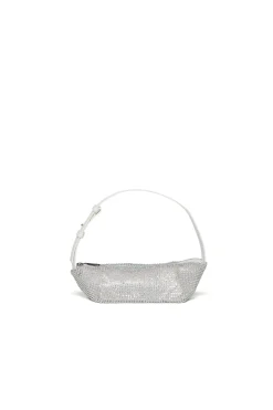 Bags And Backpacks | Party Looks>MAX&Co. Mesh bag with Rhinestones white