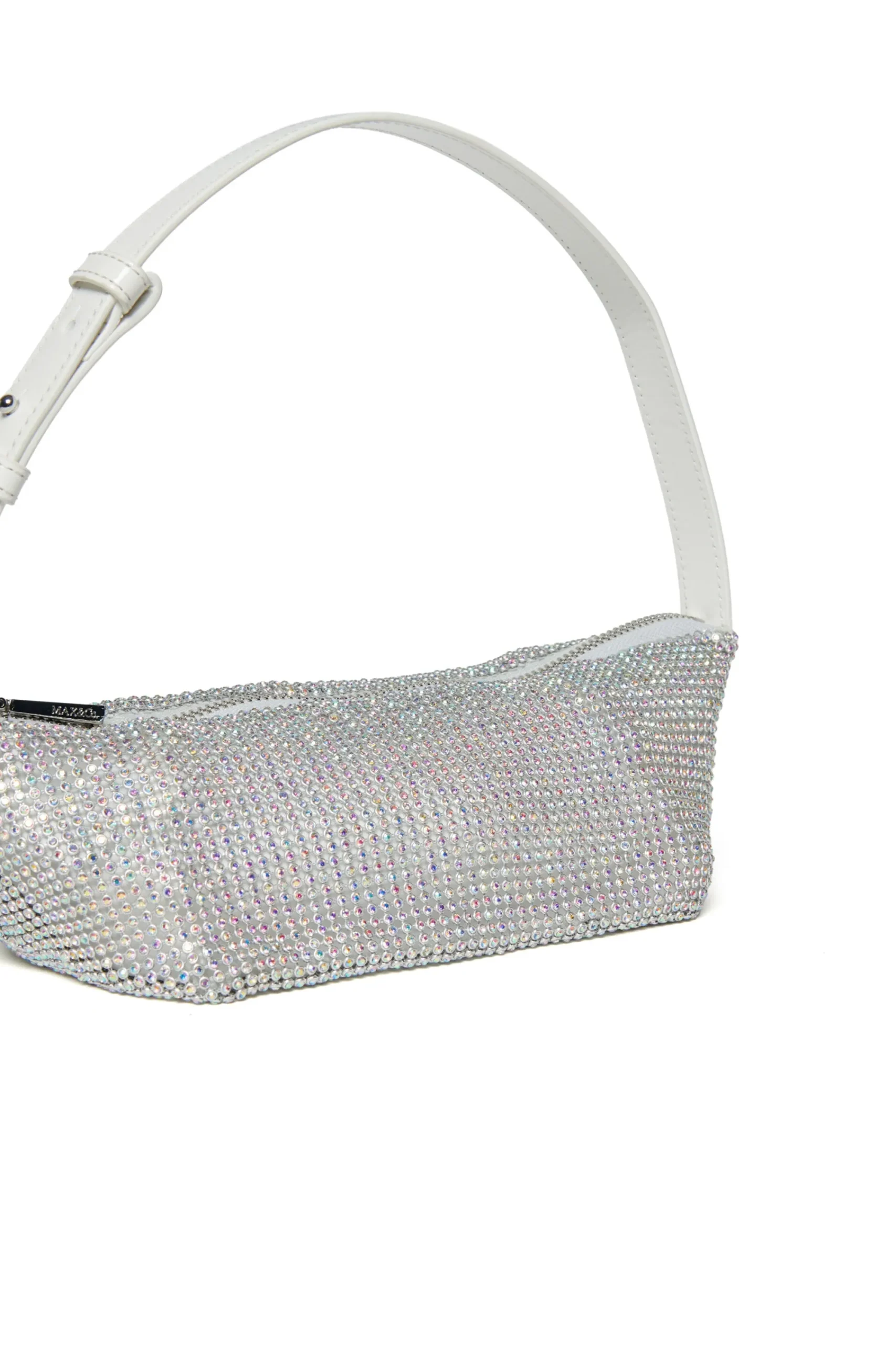 Bags And Backpacks | Party Looks>MAX&Co. Mesh bag with Rhinestones white