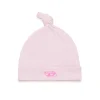 Newborn (0-12M) | Oval D By Diesel>DIESEL Micro ribbing beanie with Oval D logo light pink