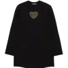 Dresses>DSQUARED2 Milano knit dress with tulle heart black
