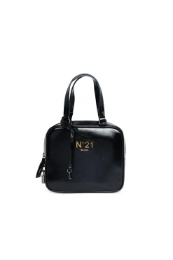 Bags And Backpacks>N°21 Mini imitation leather bowling bag black