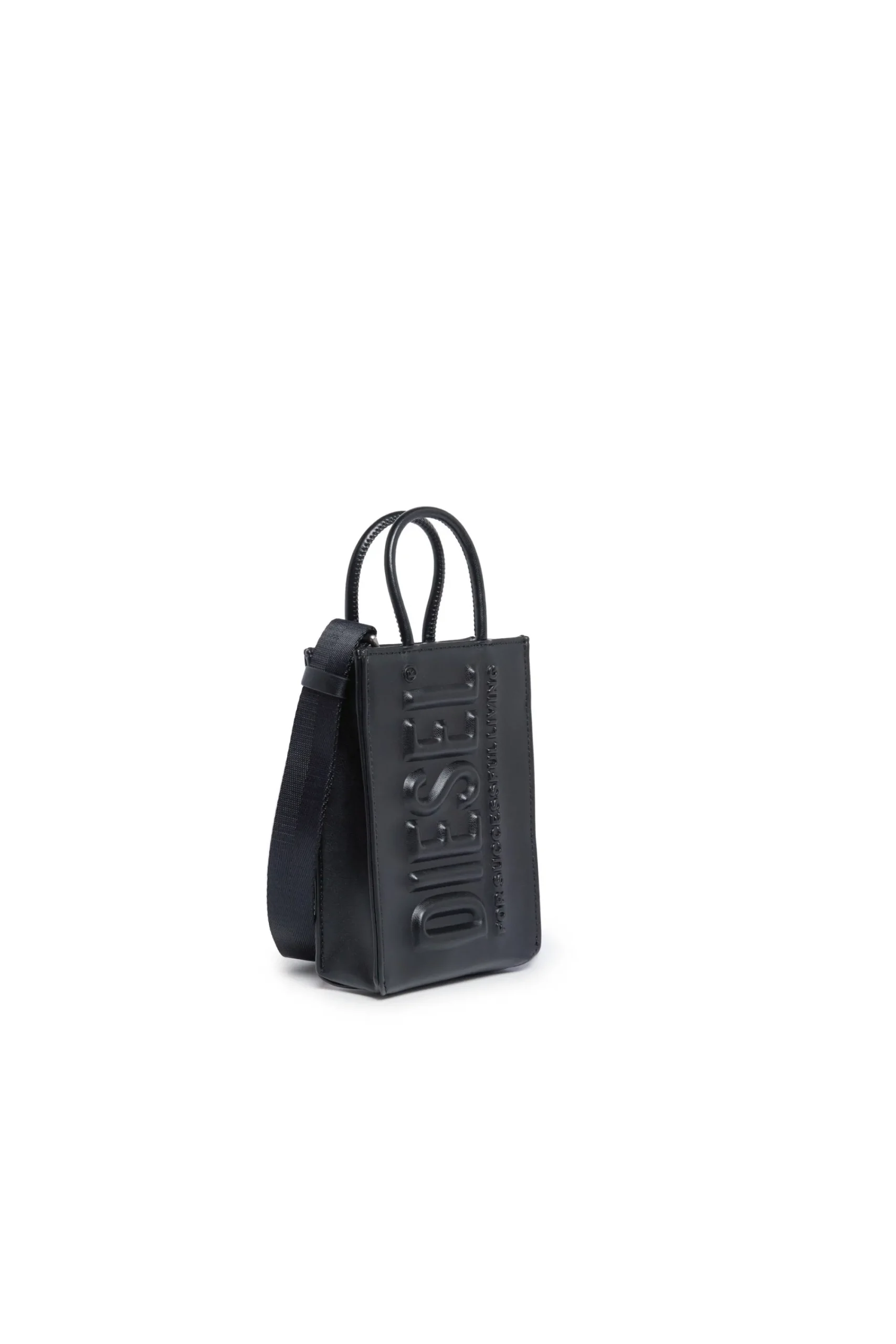 Bags And Backpacks>DIESEL Mini shopper bag with giant logo black