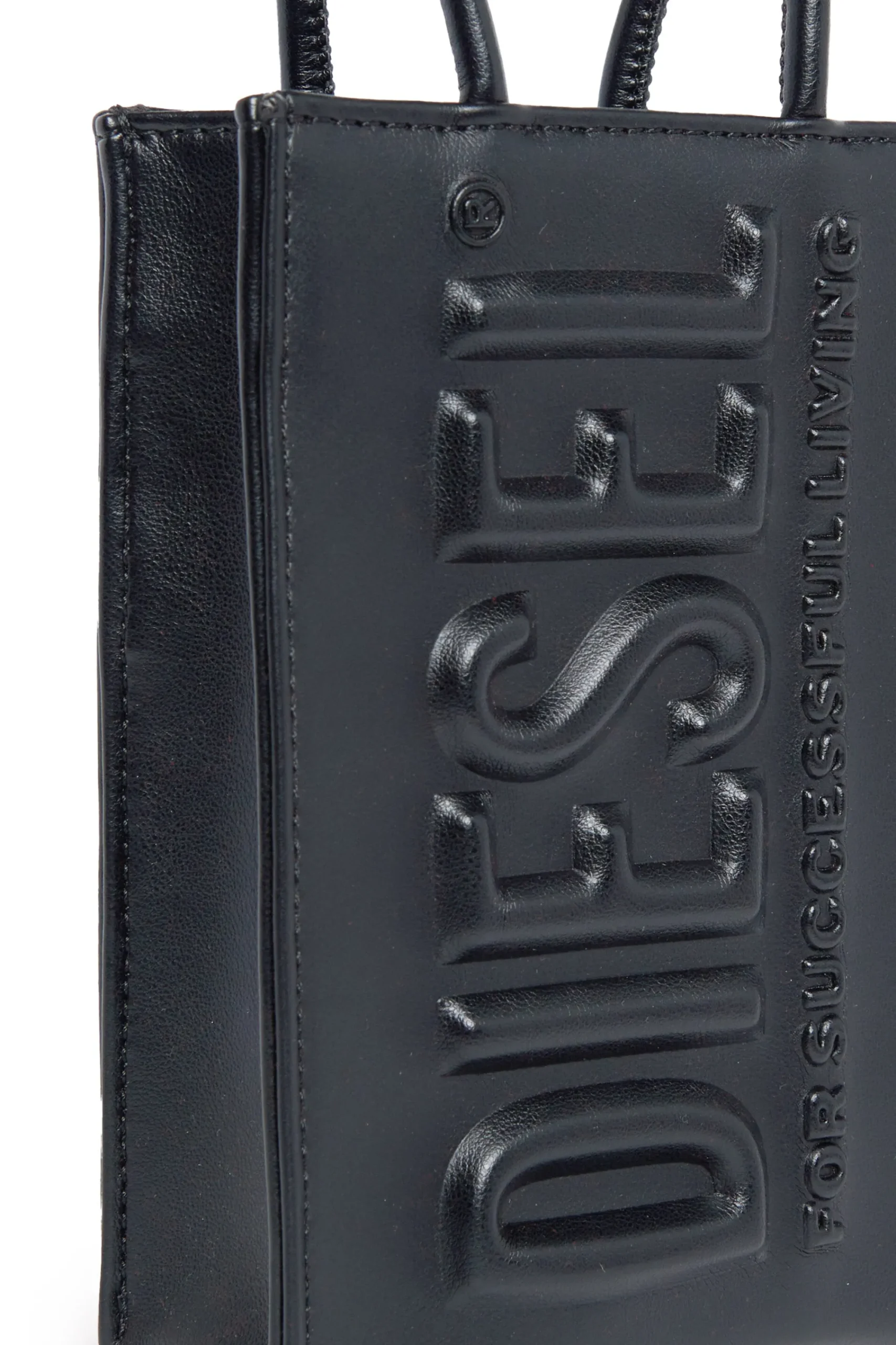 Bags And Backpacks>DIESEL Mini shopper bag with giant logo black