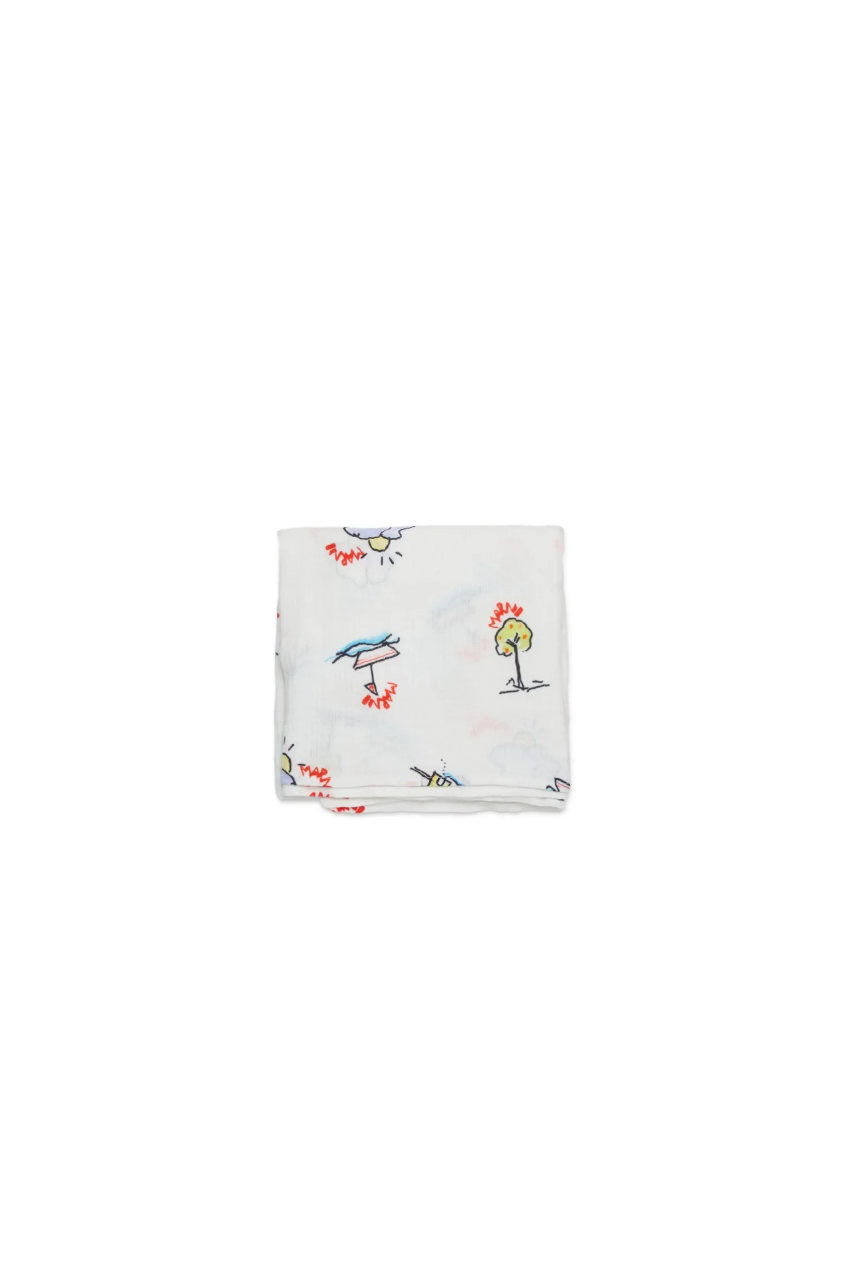 Newborn (0-12M)>MARNI Muslin set with allover prints white