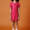 Dresses | Oval D By Diesel>DIESEL Mylar-effect ribbed knit sheath dress strawberry pink
