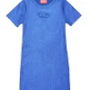 Dresses | Oval D By Diesel>DIESEL Mylar-effect ribbed knit sheath dress bright bluette