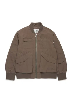 Jackets And Padded Jackets | Jackets And Padded Jackets>MM6 MAISON MARGIELA Numeric logo bomber jacket brown