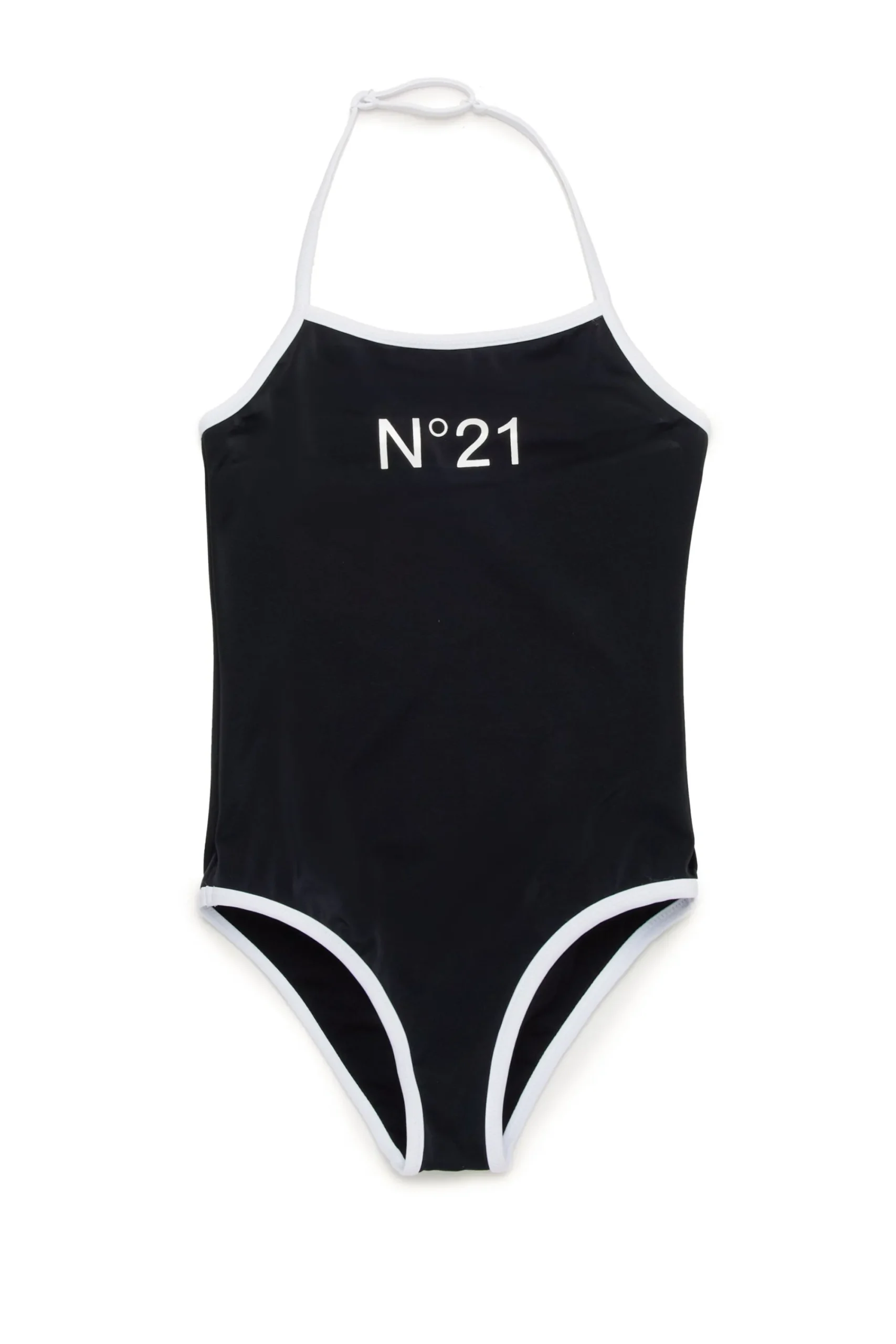 Swimwear | Logomania>N°21 One-piece branded swimsuit black