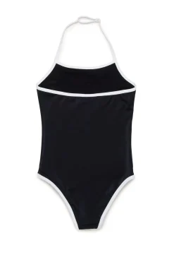Swimwear | Logomania>N°21 One-piece branded swimsuit black