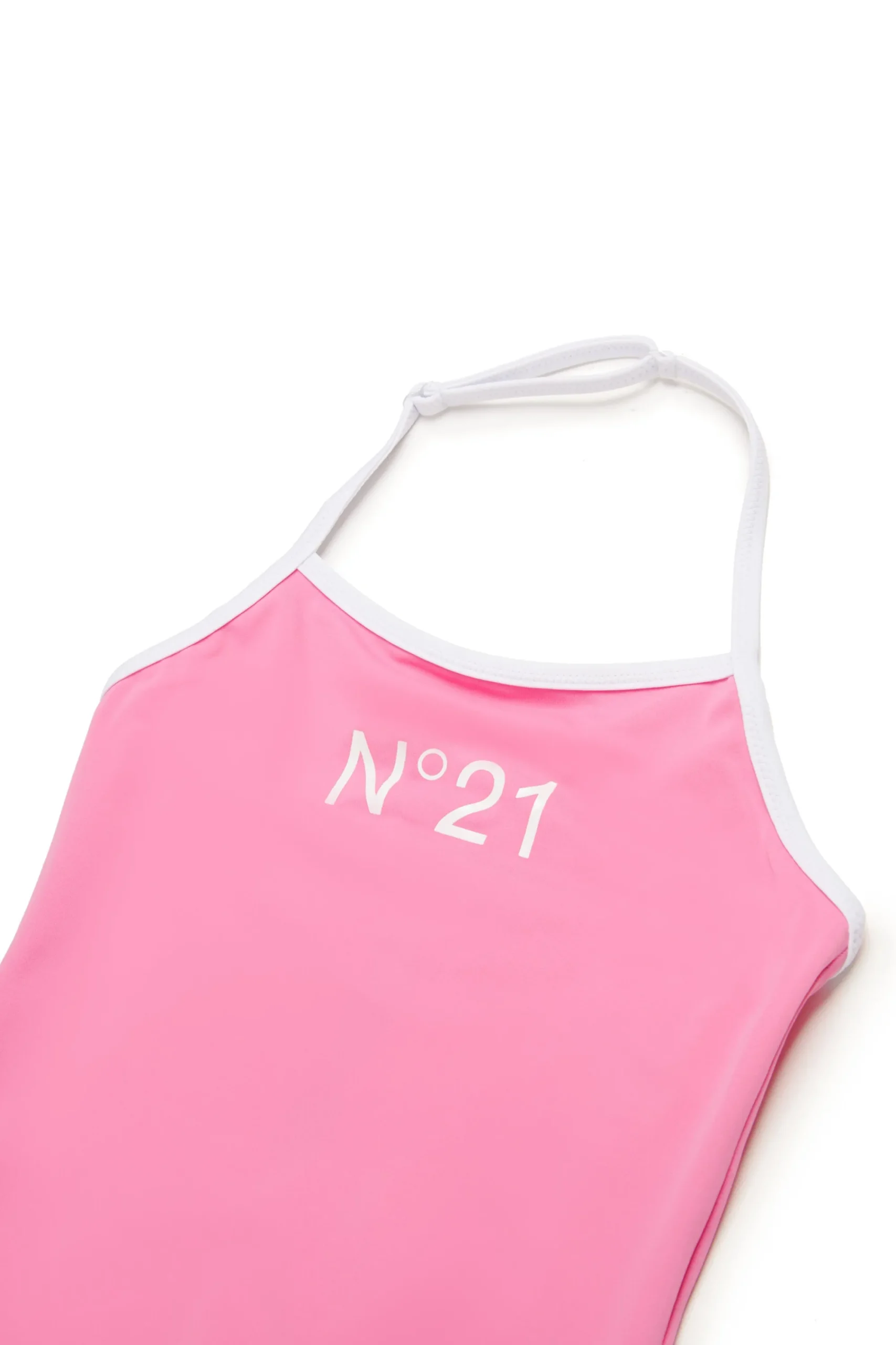 Swimwear | Logomania>N°21 One-piece branded swimsuit pink