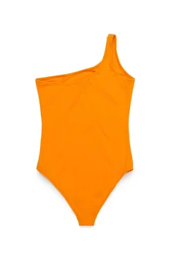 Swimwear | Oval D By Diesel>DIESEL One-piece swimsuit branded with Oval D logo bright orange