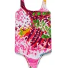 Swimwear | Swimwear>DSQUARED2 One-piece swimsuit Psychedelic Dreams slime green