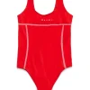 Swimwear | Swimwear>MARNI One-piece swimsuit with institutional logo red