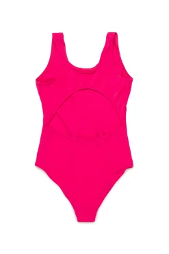 Swimwear | Logomania>DIESEL One-piece swimsuit with institutional logo candy pink