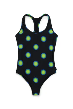 Swimwear | Swimwear>MM6 MAISON MARGIELA One-piece swimsuit with polka dots black
