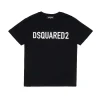 T-Shirts | T-Shirts>DSQUARED2 Organic cotton jersey crewneck t-shirt with logo black