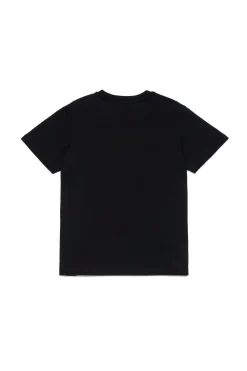 T-Shirts | T-Shirts>DSQUARED2 Organic cotton jersey crewneck t-shirt with logo black