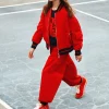 Jackets And Padded Jackets>MAX&Co. Ottoman bomber jacket fiery red