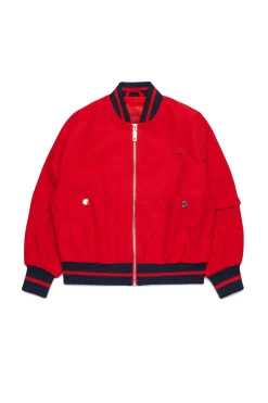 Jackets And Padded Jackets>MAX&Co. Ottoman bomber jacket fiery red