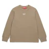 Sweatshirts>DIESEL Oval D branded crew-neck sweatshirt sand