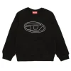 Sweatshirts>DIESEL Oval D branded crew-neck sweatshirt black