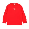 Activewear | Activewear>DIESEL Oval D branded crew-neck sweatshirt red