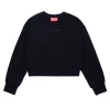 Sweatshirts>DIESEL Oval D branded crew-neck sweatshirt black