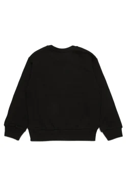 Sweatshirts>DIESEL Oval D branded crew-neck sweatshirt black