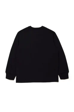 Activewear | Activewear>DIESEL Oval D branded crew-neck sweatshirt black