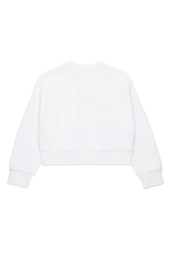 Sweatshirts | Oval D By Diesel>DIESEL Oval D branded crew-neck sweatshirt white