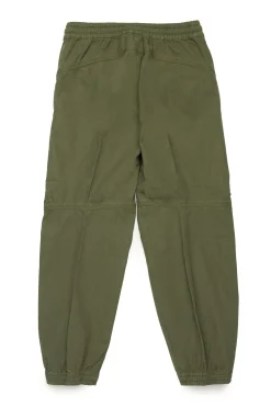 Pants | Pants>DIESEL Oval D branded gabardine cargo trousers dark olive green