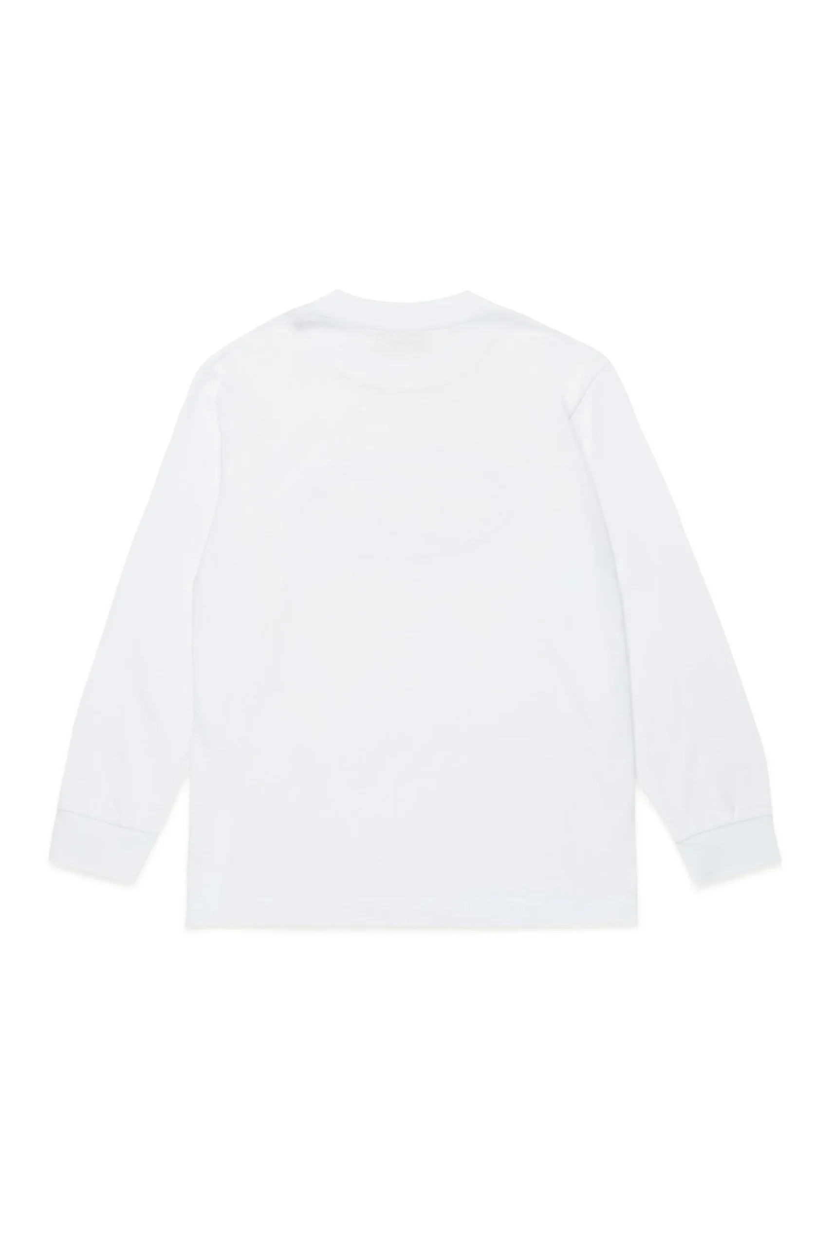 T-Shirts>DIESEL Oval D branded long-sleeved T-shirt white