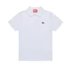 T-Shirts>DIESEL Oval D branded piqué polo shirt white