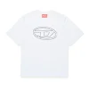T-Shirts>DIESEL Oval D branded T-shirt white