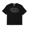 T-Shirts>DIESEL Oval D branded T-shirt black