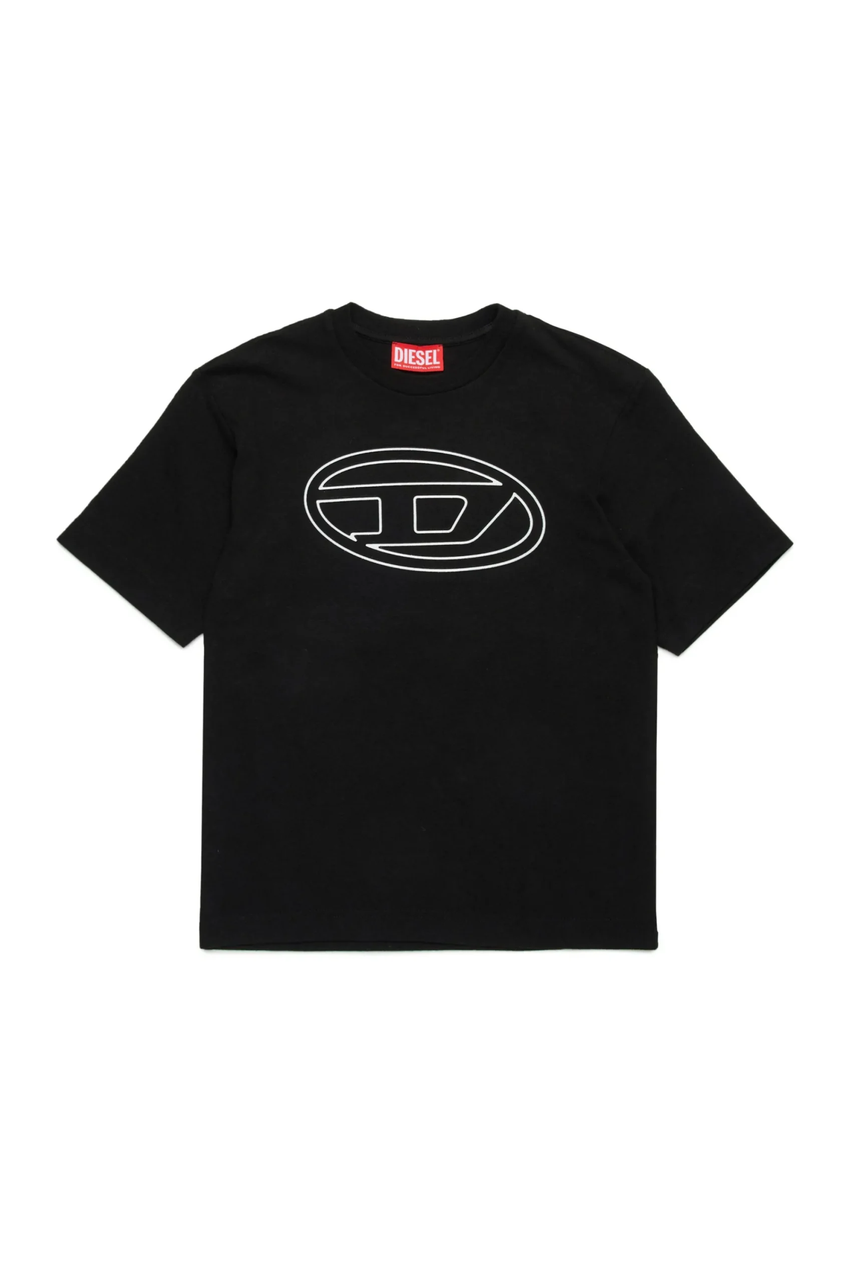 T-Shirts>DIESEL Oval D branded T-shirt black