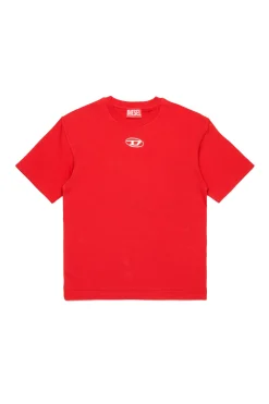 Activewear | Activewear>DIESEL Oval D branded T-shirt red