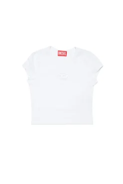 T-Shirts | Oval D By Diesel>DIESEL Oval D branded T-shirt white
