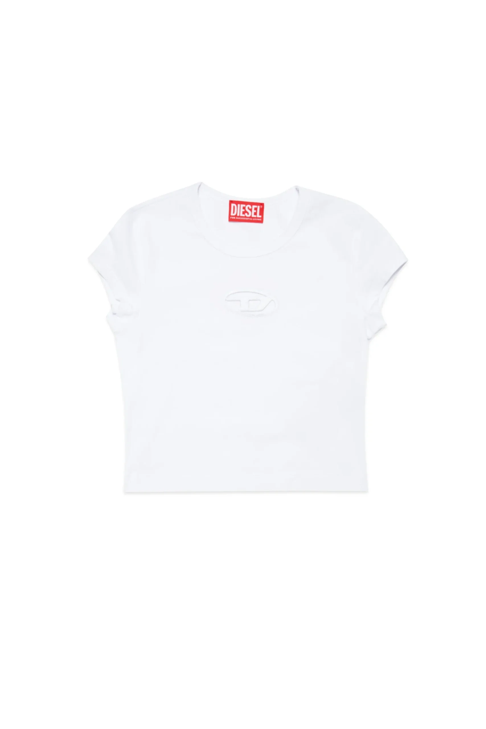 T-Shirts | Oval D By Diesel>DIESEL Oval D branded T-shirt white
