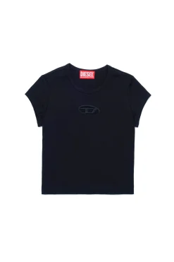 T-Shirts | Oval D By Diesel>DIESEL Oval D branded T-shirt black